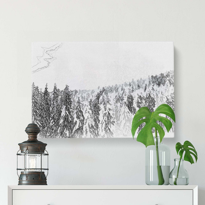 Winter Trees In Abstract - Wrapped Canvas, 50cm H x 76cm W x 3cm D