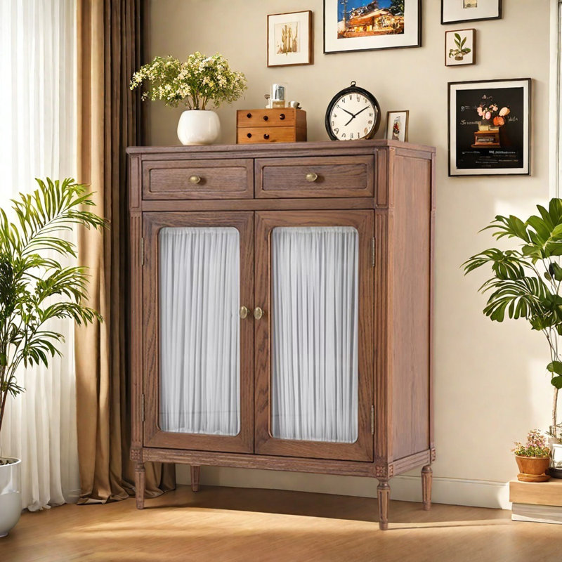 Buffet simple de couleur noyer