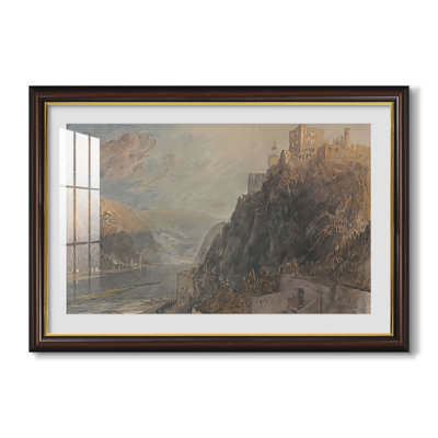 Rheinfels Looking to Katz and Gourhausen, 1817-J.M.W. Turner-Custom Framed Canvas