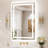 Front & Back LED Lighted Tempered Glass Dimmable Anti Fog Bathroom Vanity Mirror-1338733455
