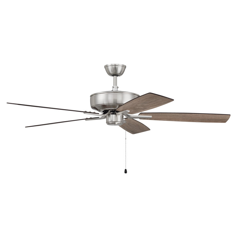 Pro Plus 52" Fan 52'' Ceiling Fan, Brushed Polished Nickel With Beige Blades