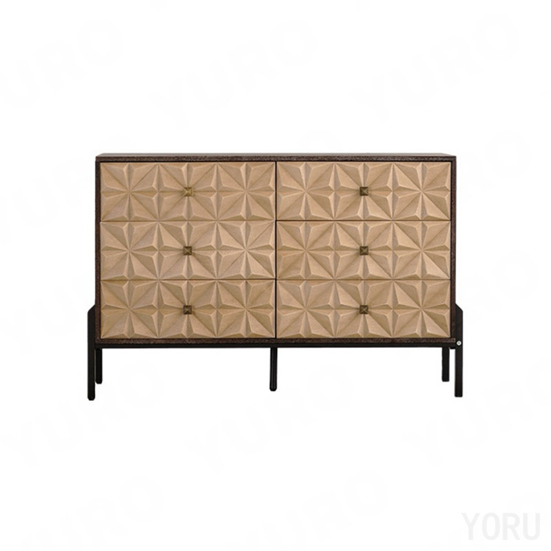 6-Drawer Sideboard Cabinet, Geometric Pattern - Standard