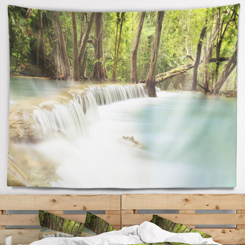 Photographie huai mae kamin cascade tapisserie, H 32 po x l 39 po