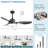 47" 3 ABS Blade Modern Classic Ceiling Fan Light With Three-Tone Lighting, Remote Control Adjustment, And Timing Function-2091732324