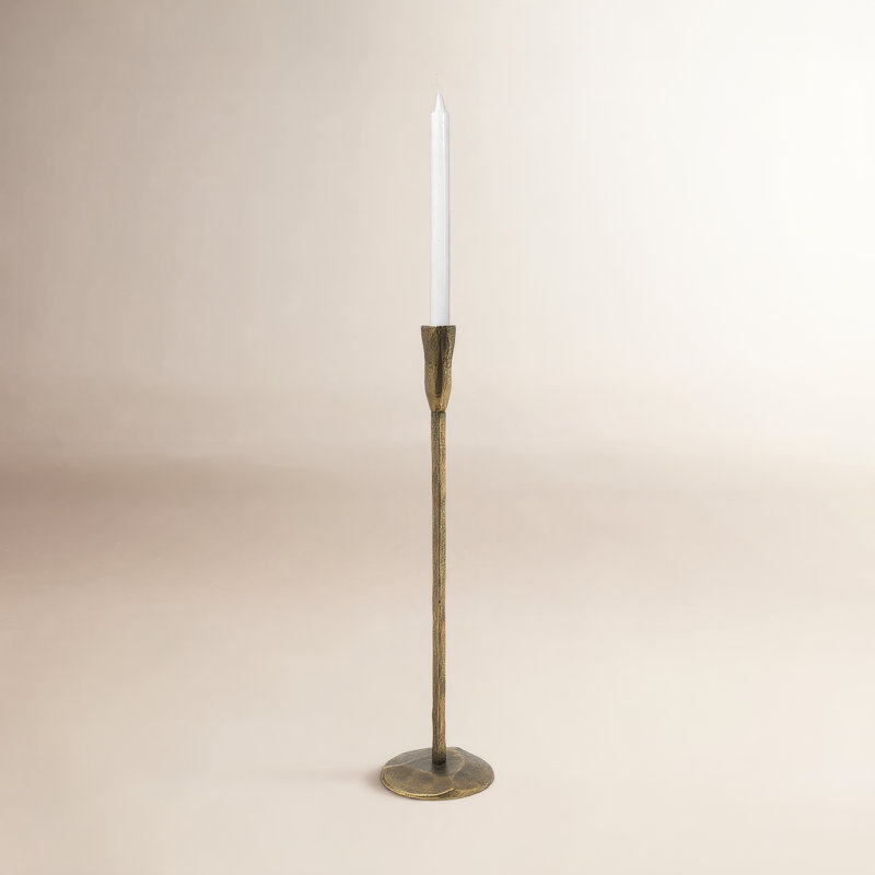 Diaz Metal Tabletop Candlestick, 20" H x 5" W x 5" D, Gold