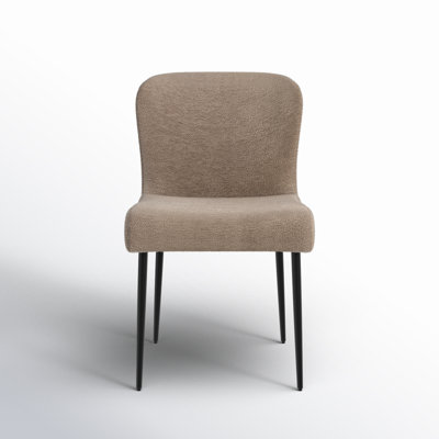 Estrella Boucle And Metal Legs Dining Chair