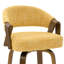 Tabouret de bar pivotant à 360 ° de style Mid-Century moderne en noyer avec dossier incurvé-1586532278