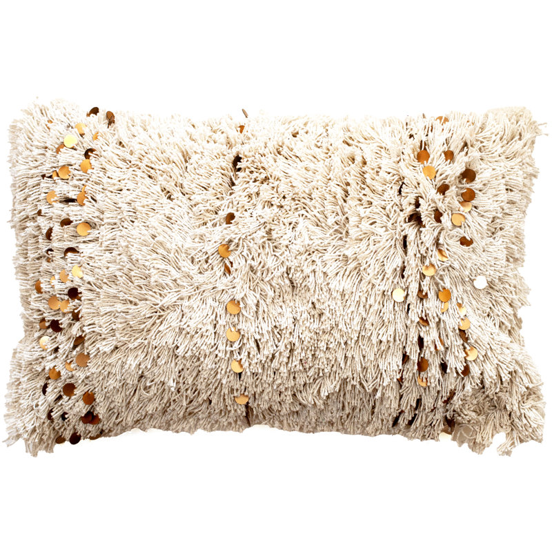 Abstract Rectangle Throw Cushion, Natural