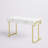 Pangea Home Julia Modern Contemporary Glam Office Desk – 2 Drawers - High Gloss Lacquer with Steel Legs-901103732