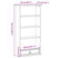 Solid Wood 103cm H Media Shelves
