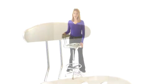 Vibrant Apple Green and Chrome Adjustable Drafting Stool with Tractor Seat