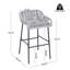 Tabouret de bar d'extérieur en corde gris clair, ensemble de 2-123985773
