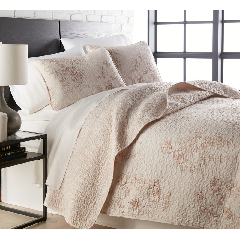Ensemble de courtepointe réversible en microfibre Harmony Collection, Courtepointe très grand et 2 très grandes taies, Taupe