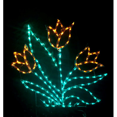 Présentoir lumineux tulipes printanières