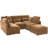 Brown 85.4" Multi - Functional Modular Sectional With Charging Ports, Phone Holder, And Lumbar Pillows For Contemporary Home Decor L Shaped Movable , Ergonomic Flexible Furnishing-606492214