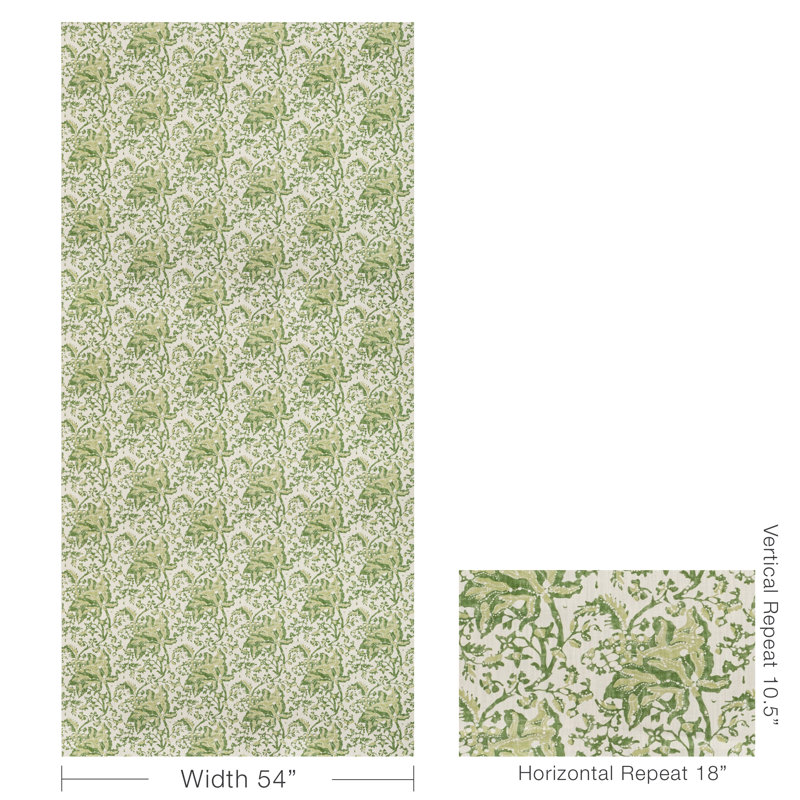 Manoir Weymouth Cotton Blend Performance Fabric, Leaf