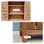 Banc de rangement en bois manufacturé brun