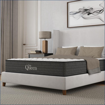 Mattresses | NapQueen Victoria 10" Full Cooling Gel Hybrid Mattress, CertiPUR-US, Made in USA | Light Gray + Ivory | Foam+Spring