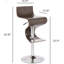 Tabouret de bar courbé pivotant ajustable Modern