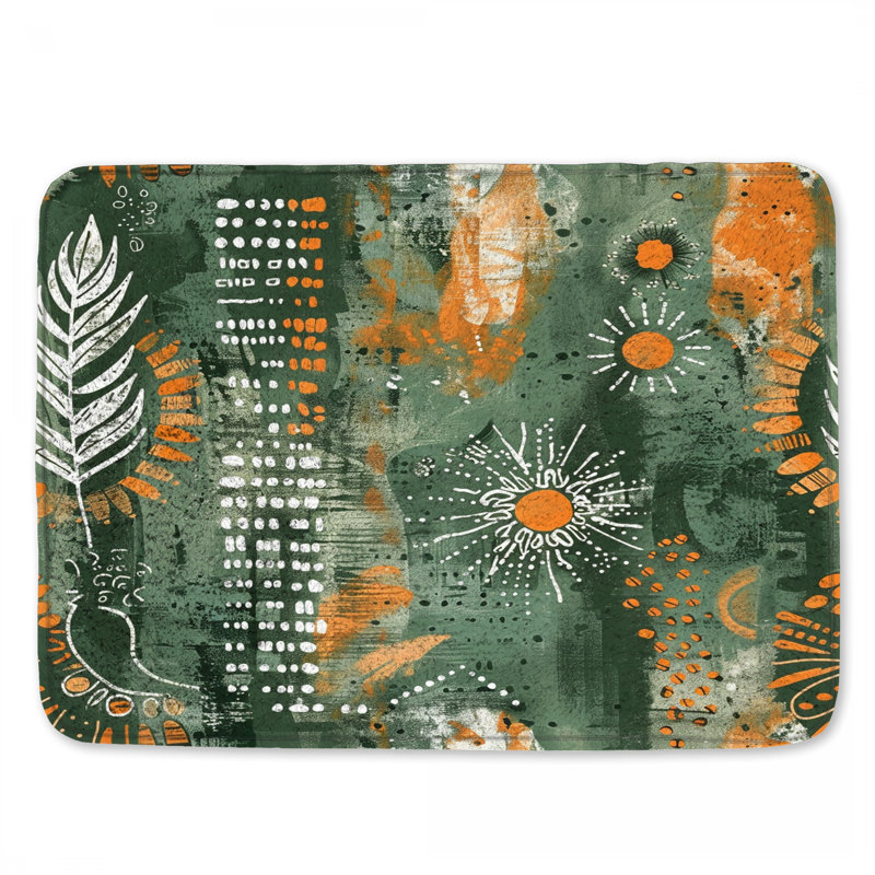 Tapis de bain Abstract Botanical Elements, L 34 po x L 21 po