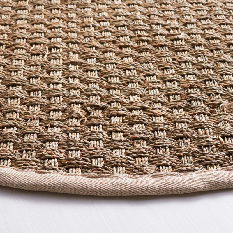 Dollard Machine Woven Brown Rug, Round 91 cm