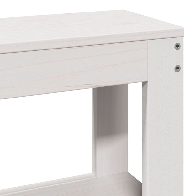 Solid Wood Headboard, 200 x 200 cm, White