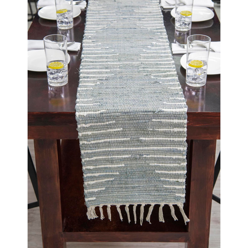 Keita Cotton Abstract Indoor Rug, Table Runner 1'2"x5'1"
