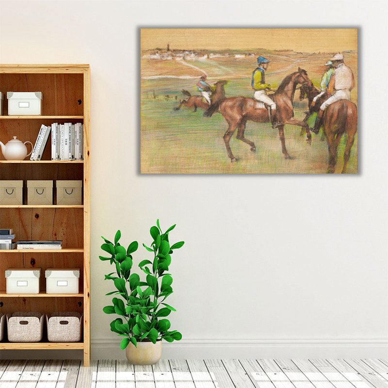 Degas The Races IV - reproduction d'art sur toile, H 12 po x l 18 po