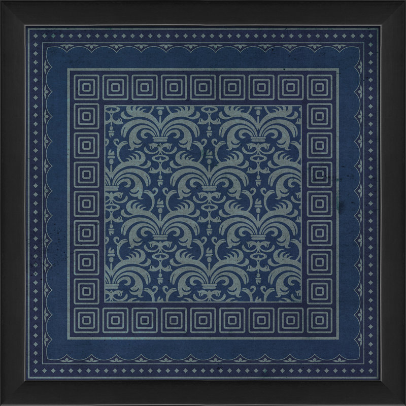 2 impressions encadrées Tile, Bleu