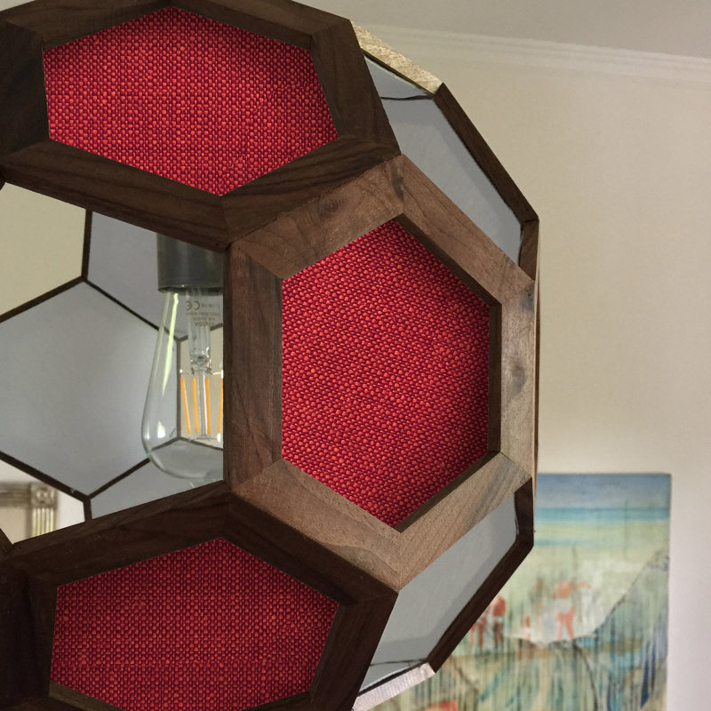 Chevalier 1 - Light Oil Pendant, Walnut/Red