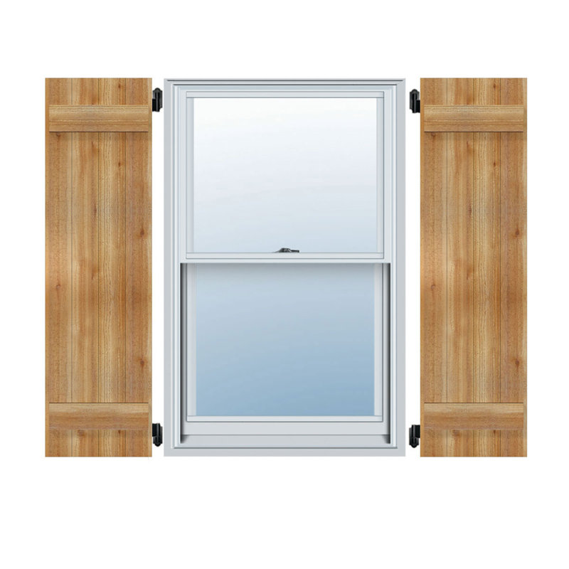 TimberCraft 5 3/8" Boards Joined Board-n-Batten Shutters, Western Red Cedar (Per Pair), 16 1/8", 48"