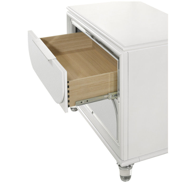Table de chevet 1pc avec deux tiroirs de rangement