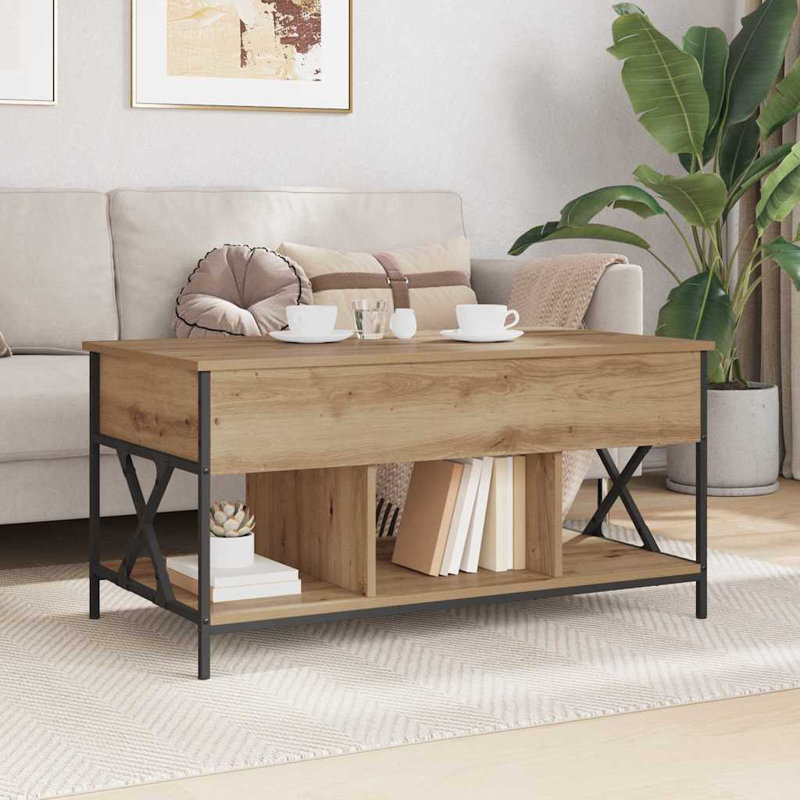 Lift Top Coffee Table with Storage, Artisan Oak