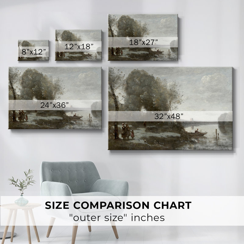Paysage rétro - CD XXXIV, reproduction d'art sur toile, H 19 po x l 28 po