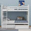 Wooden bunk bed with two drawers-2135638166-2124328469