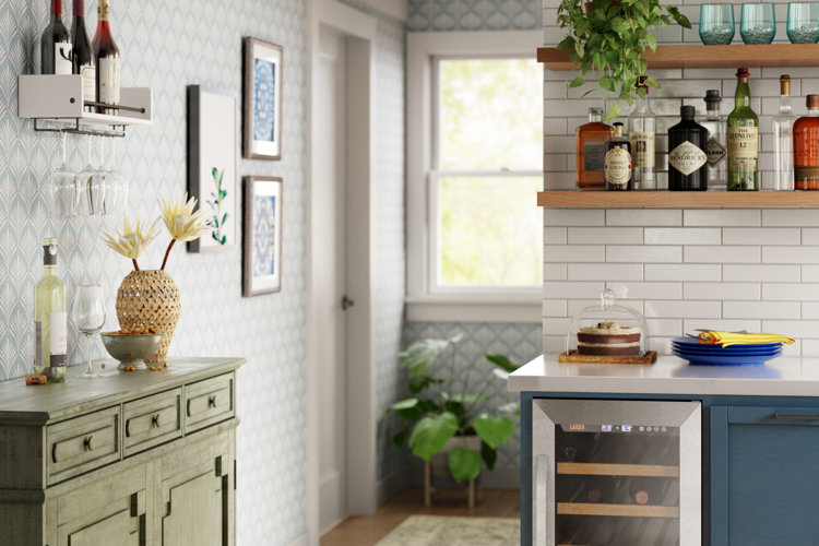 small kitchenette in a transitional-style in-law suite