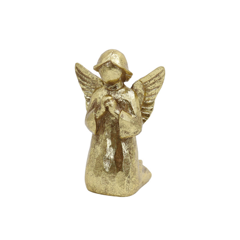Figurine de résine ange doré, Figurines, or, résine, plateau de table, salon, Noël, décoration de Noël
