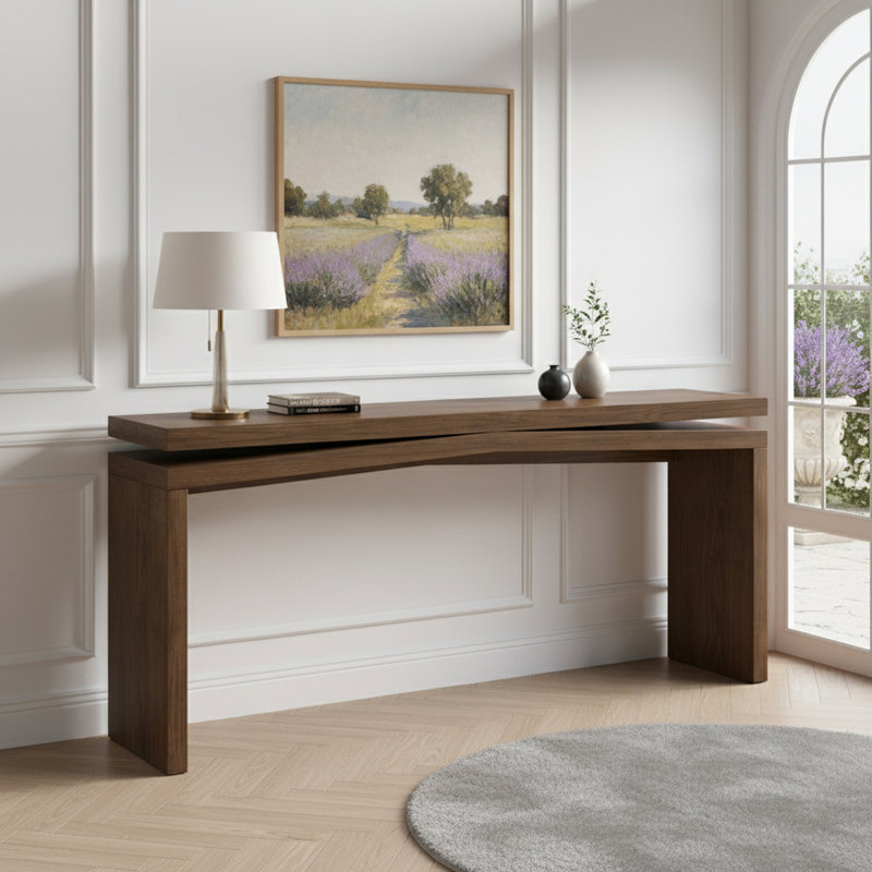Console en bois, Brun rustique
