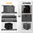 Vinyl Record Storage Boxes 3-Pack, Stackable LP Organizer with Lid and Handles, Black