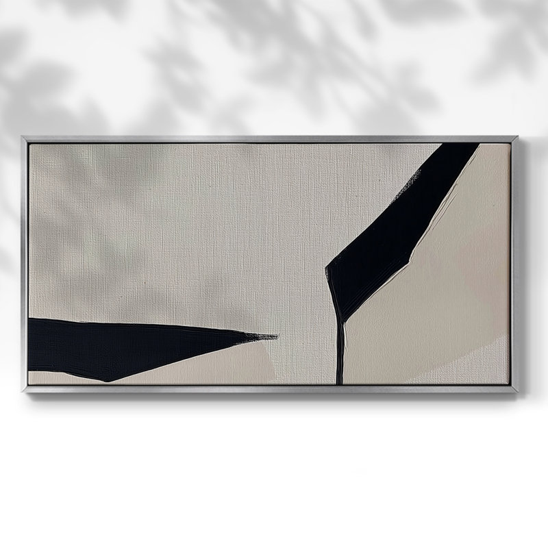 Abstrait, série DC DCXXI, toile tendue avec châssis, prêt à accrocher, Argent argent, H 21 po x l 41 po