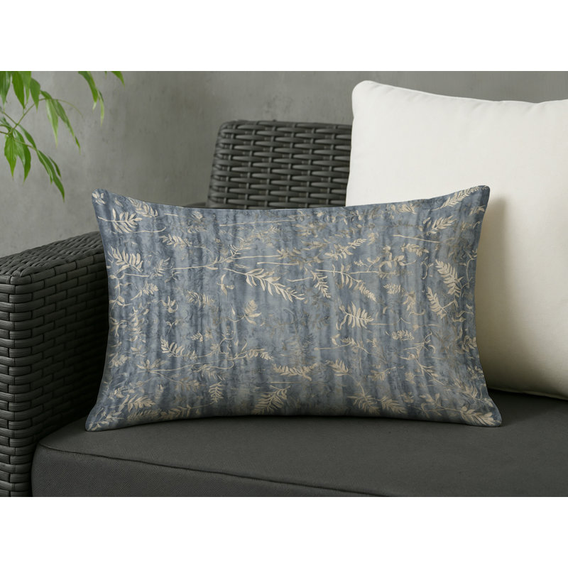 Coussin décoratif intérieur et extérieur Modern, Gris abstrait 164, Rectangle H 18 po x l 25 po