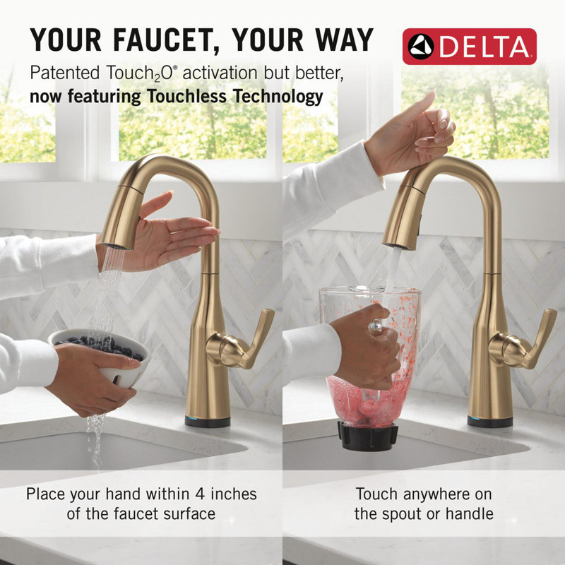 Touch2O Bar / Prep Faucet with Touchless Technology, Matte Black
