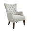 Fauteuil à oreilles capitonné Hannah