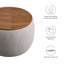 Repose-pieds rond avec rangement 26 po Modway Perla-97667387