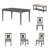 6 - Person Four Leg Dining Set-1571580964