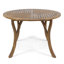 Table de patio en acacia durable, finition teck, style moderne pour l'intérieur et l'extérieur