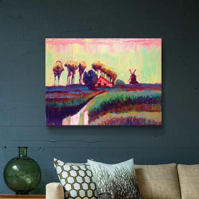 «After Eaton Holland Sunset», reproduction sur toile, H 8 po x l 10 po x P 2 po, Toile