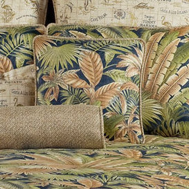 Bahamian Nights Floral Reversible Throw Pillow