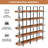 70.87'' H Bookcase With Metal Frame And MDF Board, 5 Tier Bookshelf For Ample Storage(Black Metal Frame And Brown Board)-226414756