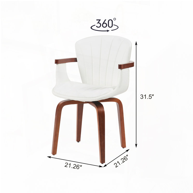 Chaises de salle à manger pivotantes, Blanc